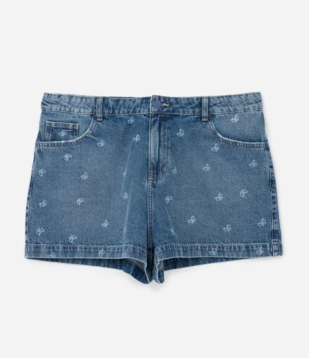 Short Jeans com Estampa de Lacinhos Curve & Plus Size - 2