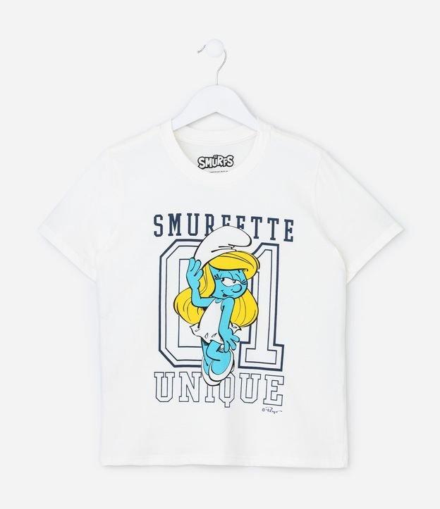 Camiseta Infantil com Estampa Smurfette - Tam 5 a 14  Anos - 1