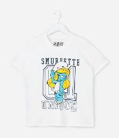 Camiseta Infantil com Estampa Smurfette - Tam 5 a 14  Anos - 1