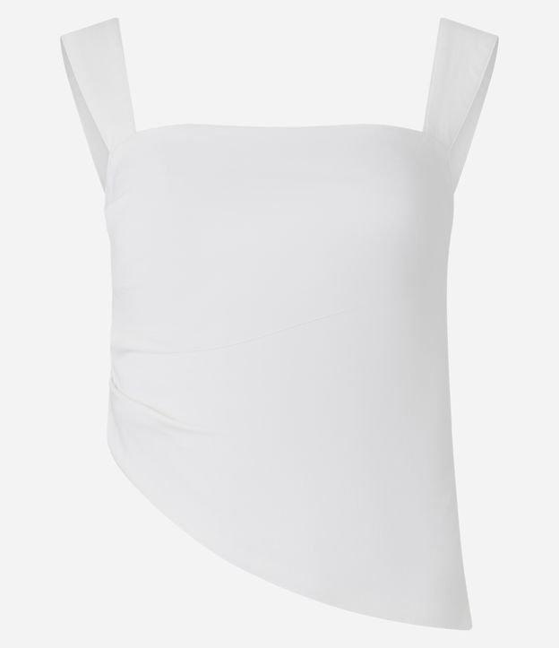 Blusa Alongada em Bengaline com Barra Assimétrica - 1