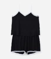 Pijama Short Doll com Renda Contrastante Curve & Plus Size - 1