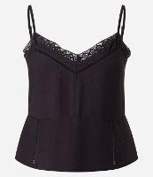 Blusa Bata em Tricoline com Renda no Busto - 1