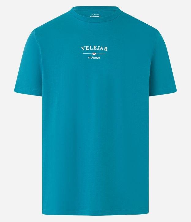 Camiseta Comfort em Algodão com Estampa Lettering Velejar - 1
