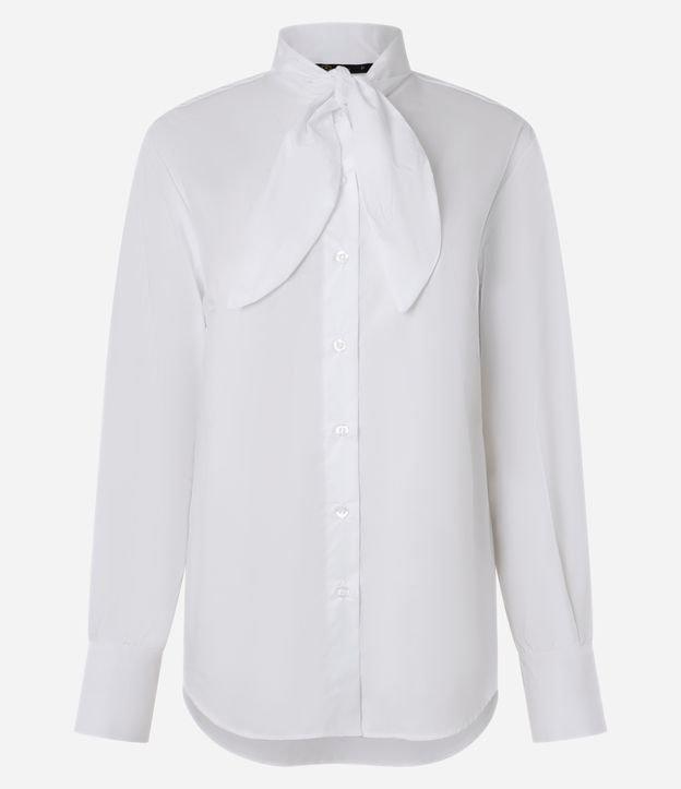 Camisa em Tricoline com com Gola Laço e Punho Largo - 2