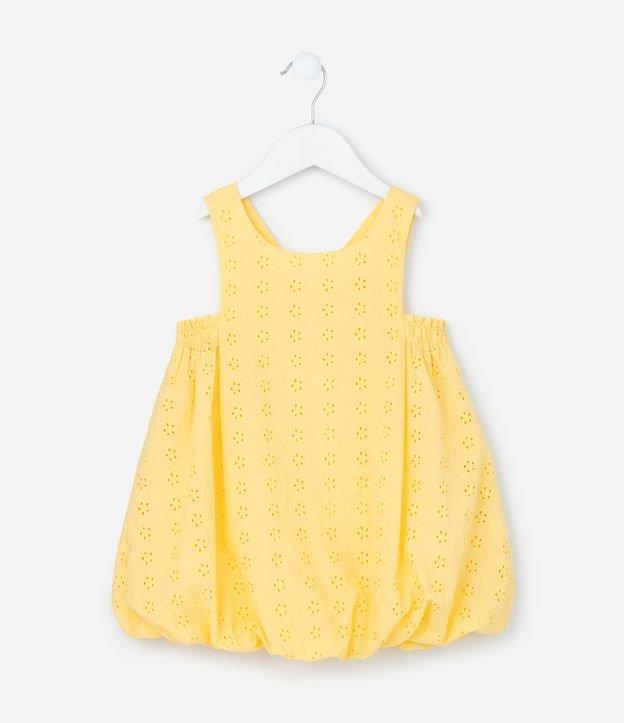 Vestido Balonê Infantil em Laise Texturizado - Tam 1 a 6 Anos - 1