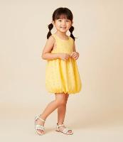 Vestido Balonê Infantil em Laise Texturizado - Tam 1 a 6 Anos - 2