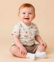 Conjunto Infantil com Estampa Bichinhos - Tam 0 a 18 meses - 2