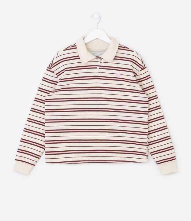 Camiseta Infantil com Bordado Coração - Tam 5 a 14 Anos - 1