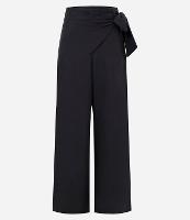 Calça Pantalona Alfaiataria com Sobreposição e Amarração Lateral - 1