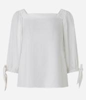 Blusa Alfaiatada em Viscose com Amarração no Punho - 1
