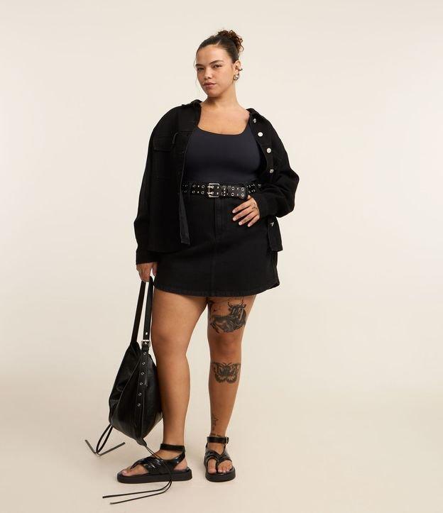 Saia Curta em Jeans Curve & Plus Size - 1