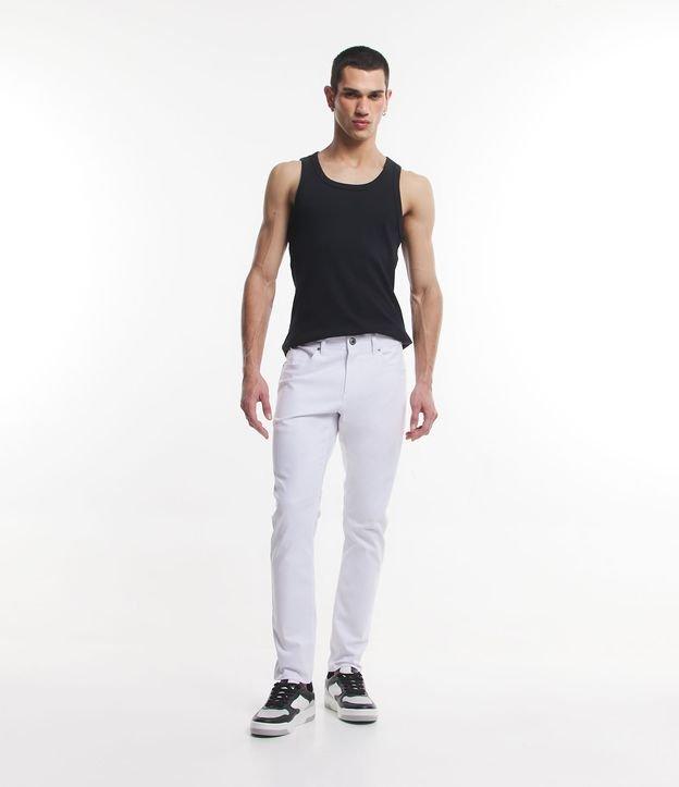 Calça Skinny Básica em Sarja com Bolsos - 1