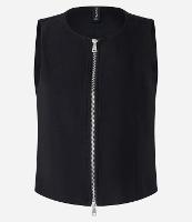 Colete em Alfaiataria Alongado com Zíper Duplo - 1