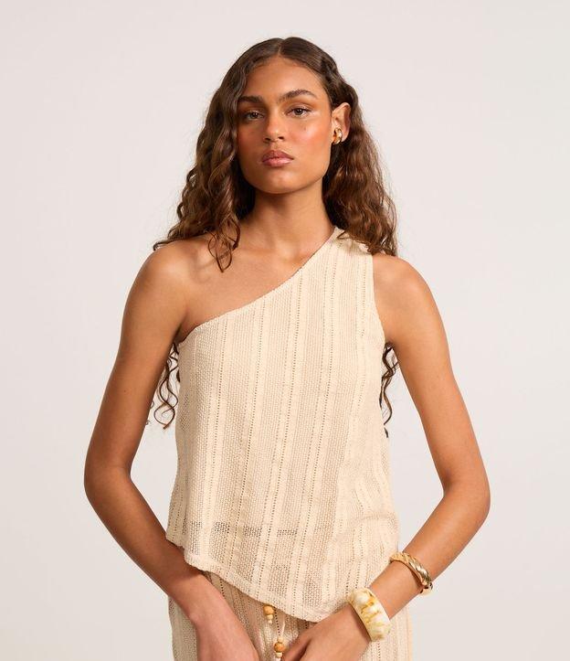 Blusa em Algodão com Decote Ombro Só - 3