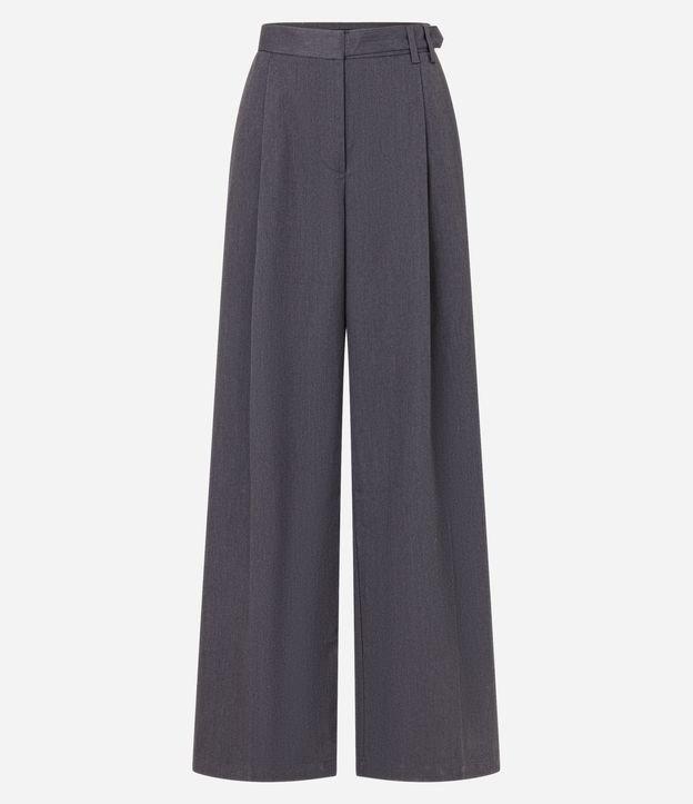 Calça Reta Alfaiataria com Aleta no Cós - 1