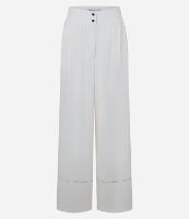 Calça Pantalona em Viscose e Linho com Barra Larga - 1