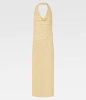 Vestido Frente Única Longo em Microfibra com Decote Degagê - 3