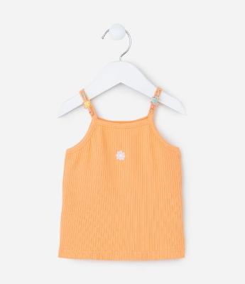 Regata Infantil com Miçangas nas Alças - Tam 1 a 6 Anos