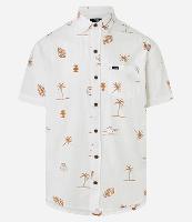 Camisa Relaxed em Tricoline com Estampa de Mini Ícones Tropicais - 1