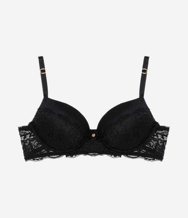 Sutiã Base em Renda Floral com Bojo Oco - 1