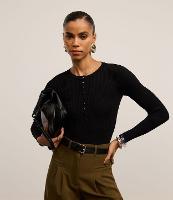 Body em Tricô Texturizado e Botões Frontais - 1