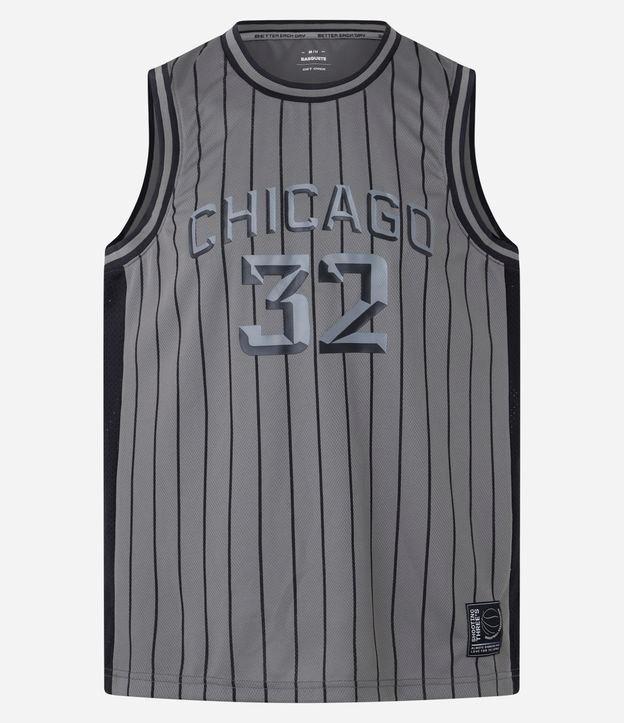 Regata Esportiva de Basquete com Tecnologia Dry e Estampa Lettering Chicago New - 1