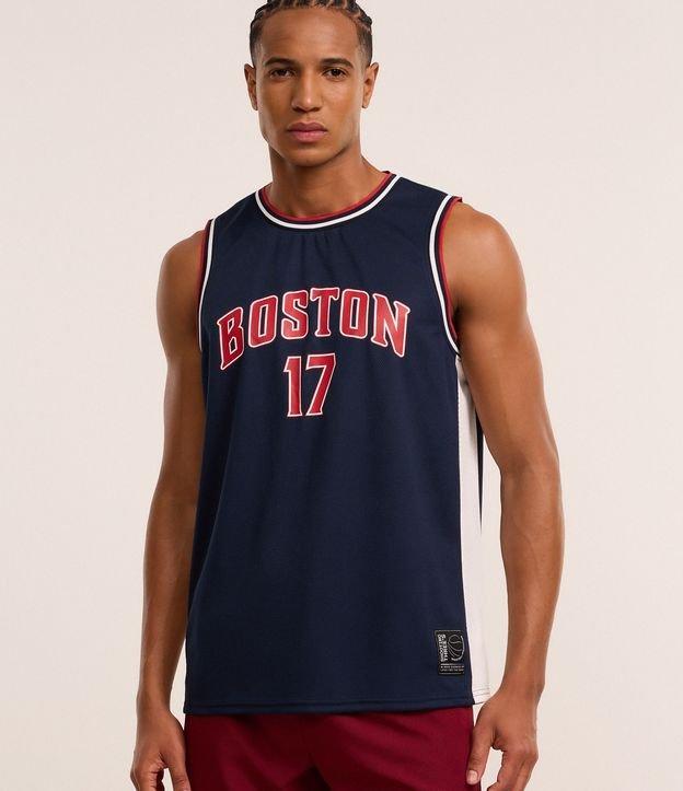 Regata Esportiva de Basquete com Tecnologia Dry e Estampa Lettering Boston - 2