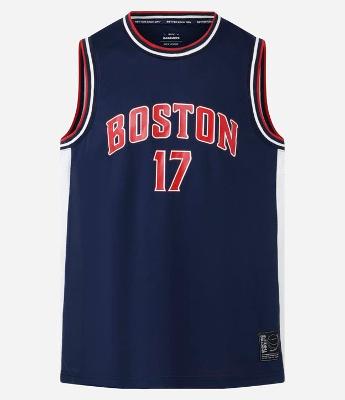 Regata Esportiva de Basquete com Tecnologia Dry e Estampa Lettering Boston