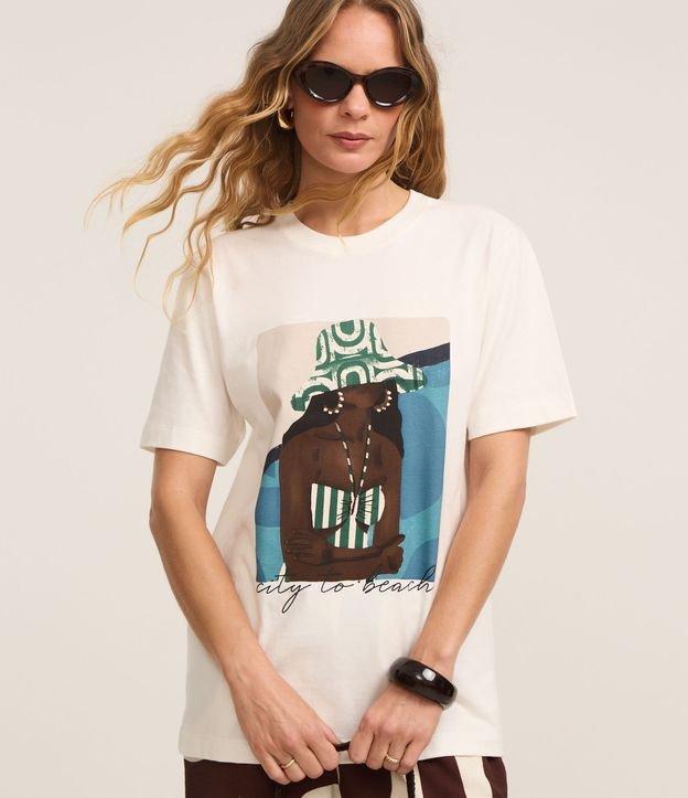 Blusa em Algodão com Estampa Mulher de Roupa de Praia - 2