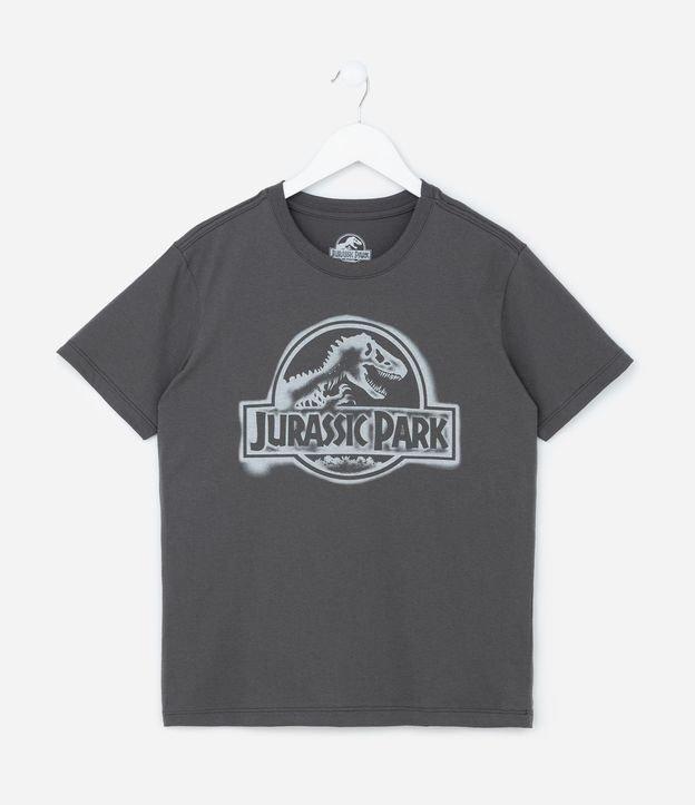Camiseta Infantil com Estampa Jurassic Park - Tam 5 a 14 Anos - 1