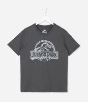Camiseta Infantil com Estampa Jurassic Park - Tam 5 a 14 Anos - 1