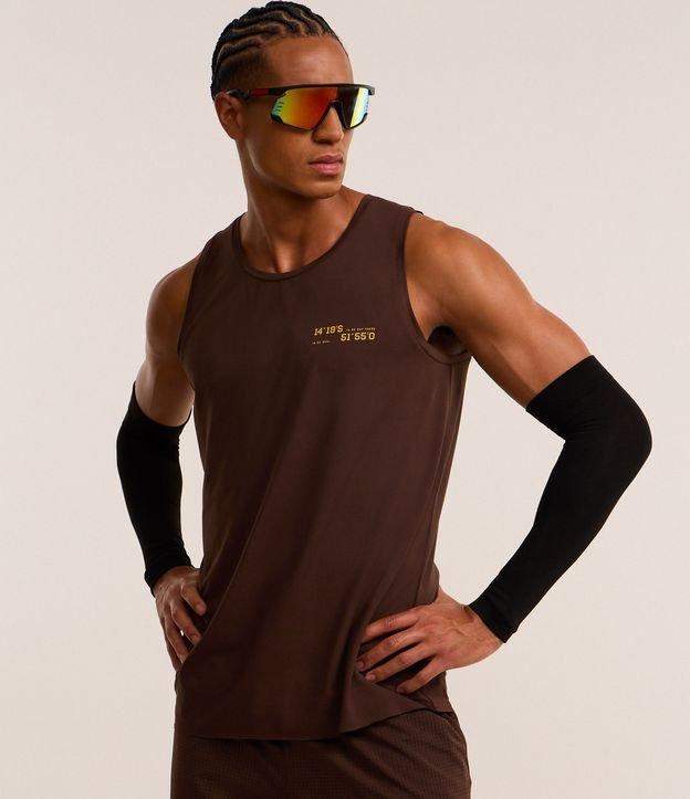 Regata Esportiva Regular com Tecnologia Dry e Estampa Lettering - 2