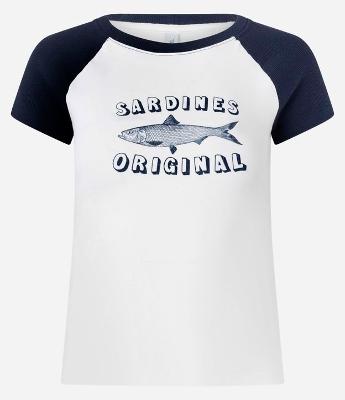 Camiseta New T-Shirt em Cotton com Estampa de Sardinha