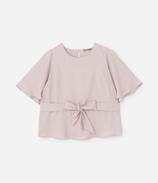Blusa em Crepe com Amarração na Cintura Curve & Plus Size - 1