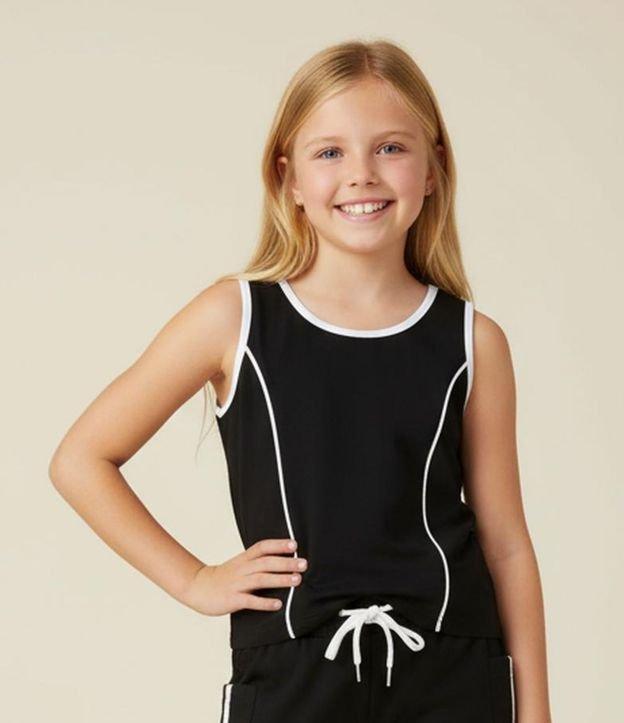 Regata Infantil com Detalhes Contrastantes - Tam 5 a 14 Anos - 2