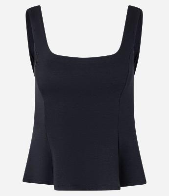 Blusa Peplum em Ponto Roma com Decote Quadrado
