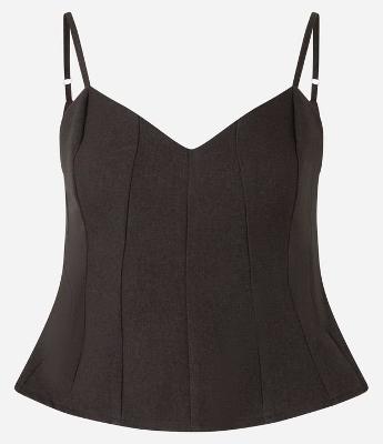 Blusa Peplum em Alfaiataria Texturizada