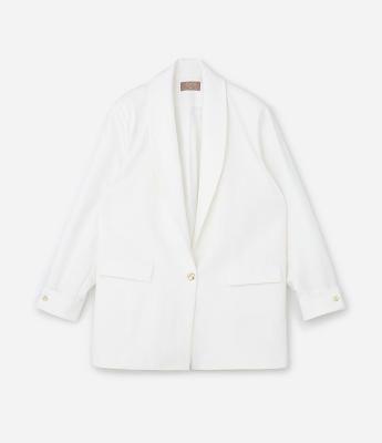 Blazer em Alfaiataria com Botão Gold Curve & Plus Size