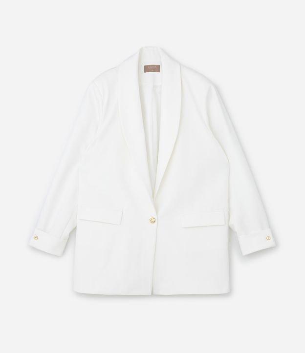 Blazer em Alfaiataria com Botão Gold Curve & Plus Size - 1