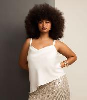 Blusa Acetinada com Decote Degagê e Barra Irregular Curve & Plus Size - 2