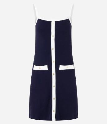 Vestido Sportcore Canelado em Ribana com Contrastes