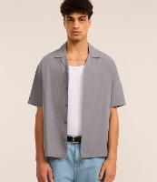 Camisa Boxy em Anarruga com Estampa Listrada - 2