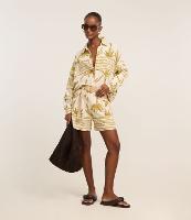 Short Reto Cintura Alta em Viscolinho com Cinto de Ráfia - 2