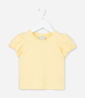 Blusa Infantil com Manguinha Bufante - Tam 1 a 6 Anos