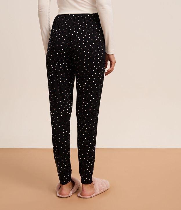 Calça de Pijama Jogger em Viscose com Estampa Poá - 2
