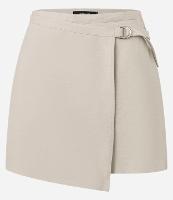 Saia Curta em Viscose Transpassada com Fivela Lateral - 1