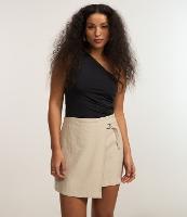 Saia Curta em Viscose Transpassada com Fivela Lateral - 2