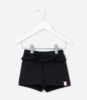 Bermuda Clochard Infantil com Babadinho Texturizada - Tam 0 a 18 Meses - 1