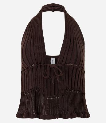 Blusa Frente Única em Tricô com Amarração