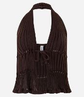 Blusa Frente Única em Tricô com Amarração - 1